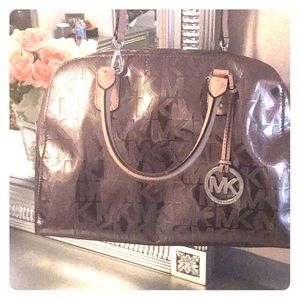 Michael Kors Jetset satchel handbag nickel